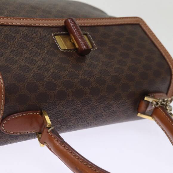 CELINE Macadam Canvas Hand Bag Pvc Brown - Picture 6 of 13